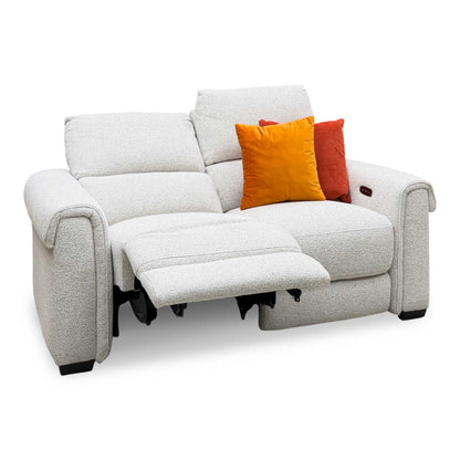 'Nixon’ Milan Natural 61100 Fabric 2 Seater Power Recliner Sofa