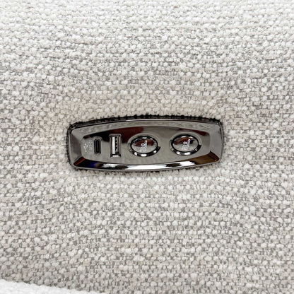 'Nixon’ Milan Natural 61100 Fabric 2 Seater Power Recliner Sofa – view 9