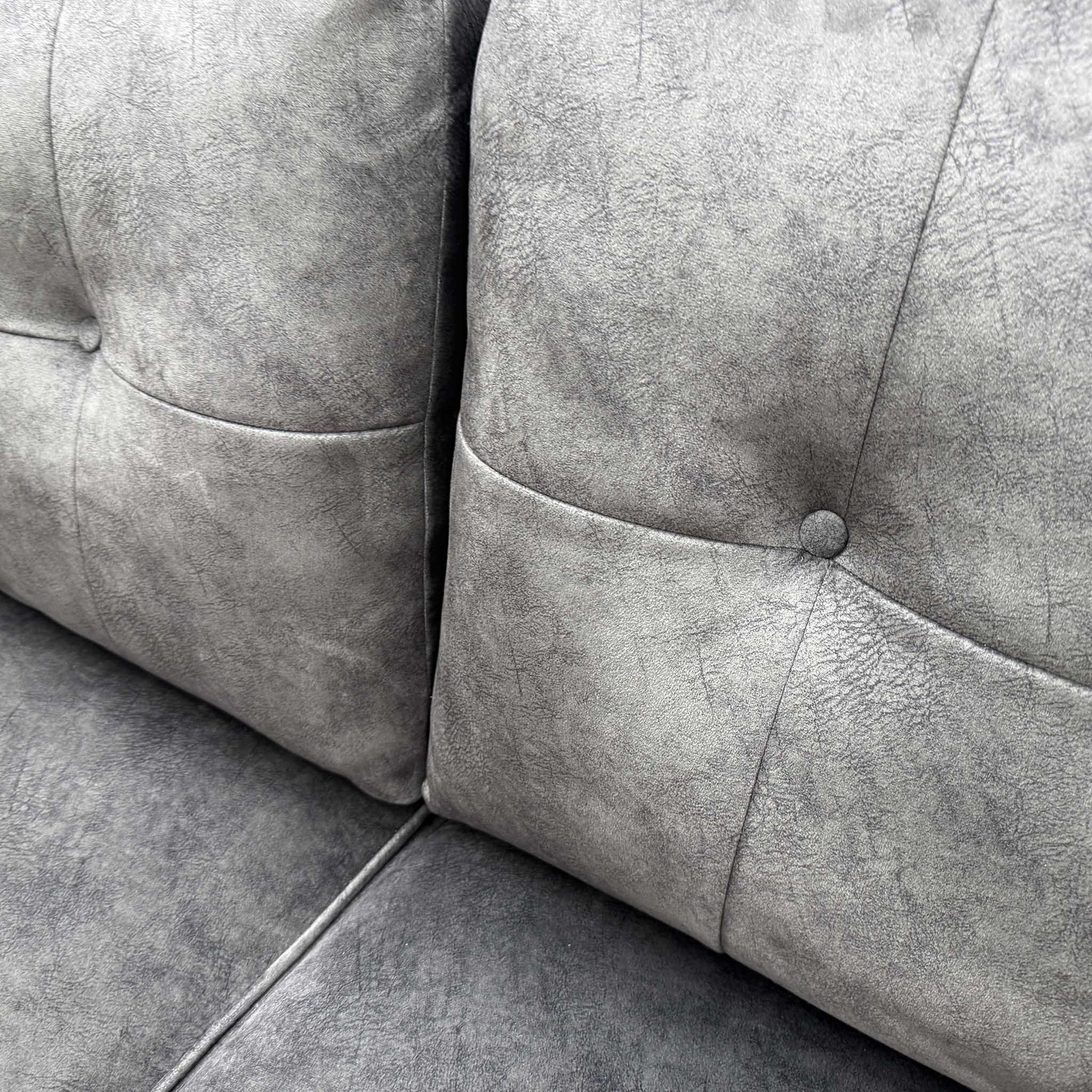 'Mariah' Dapple Moleskin-Tri Brass Velvet Fabric 2 Seater Classic Back Sofa – view 6
