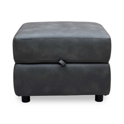 'Nixon’ Bfa-Bey-R23 Charcoal Fabric Storage Footstool – view 4