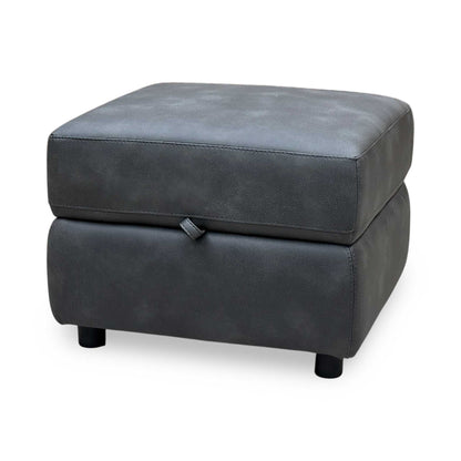 'Nixon’ Bfa-Bey-R23 Charcoal Fabric Storage Footstool – view 5