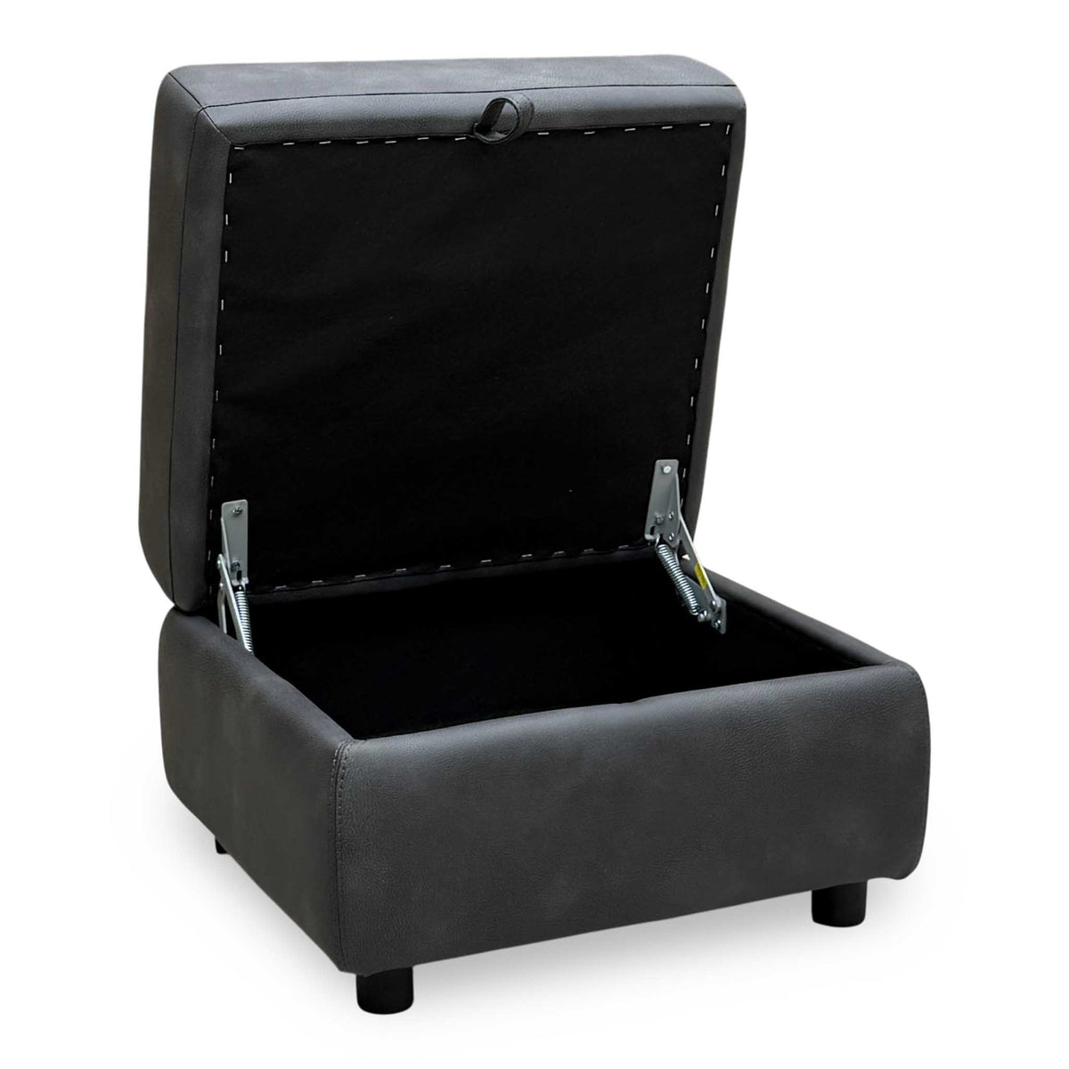 'Nixon’ Bfa-Bey-R23 Charcoal Fabric Storage Footstool – view 6