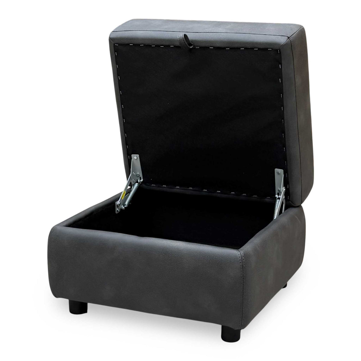 'Nixon’ Bfa-Bey-R23 Charcoal Fabric Storage Footstool – view 7