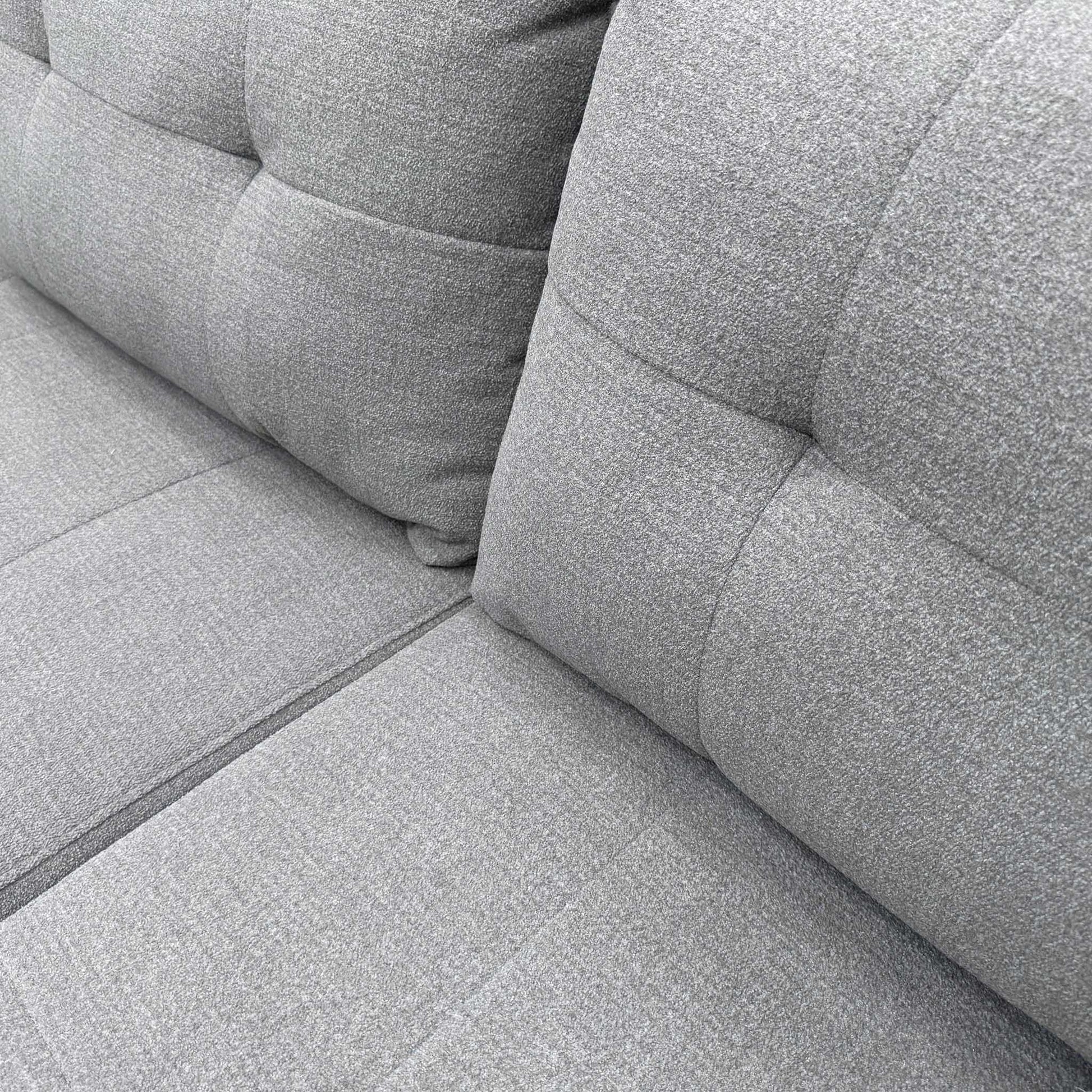 'Goliath' Oxford 94029 Storm Grey Fabric Left Hand Facing Corner Sofa with Storage Drawers + Storage Footstool – view 8