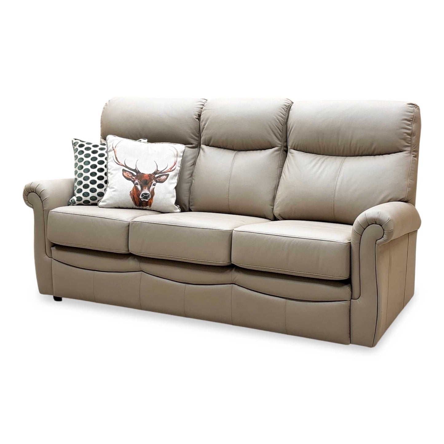 G Plan ‘Avon’ L846 Cambridge Taupe Leather 3 Seater Sofa