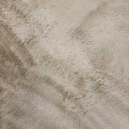 'Lorella' Vancouver Dawn Beige Faux Fur Pillow Back Cuddler Sofa