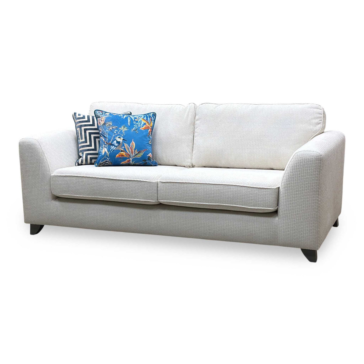 ‘Lorella' Ivory Lorella Woven Fabric Formal Back 3 Seater Sofa – view 4