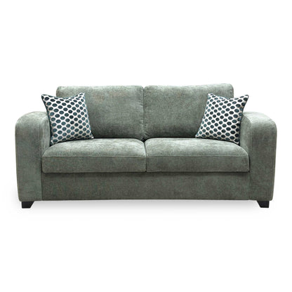 'Layla' Forest Green Woven Fabric 3 Seater Storage Sofa