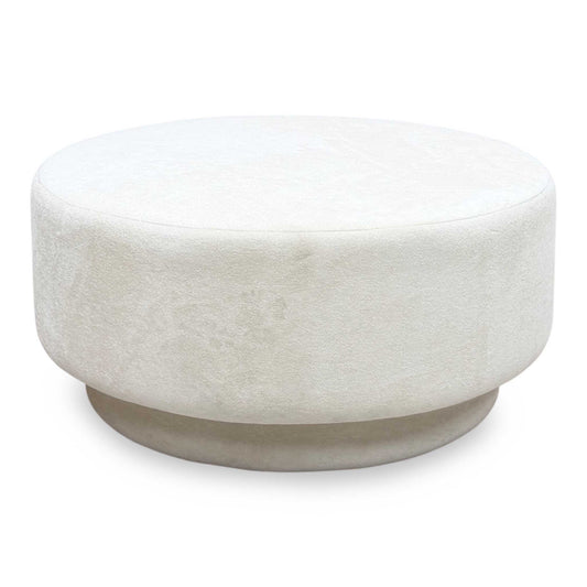 ‘Valentina’ Light Grey Fabric Designer Footstool