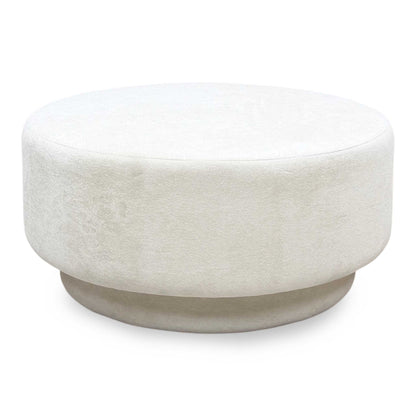 ‘Valentina’ Light Grey Fabric Designer Footstool
