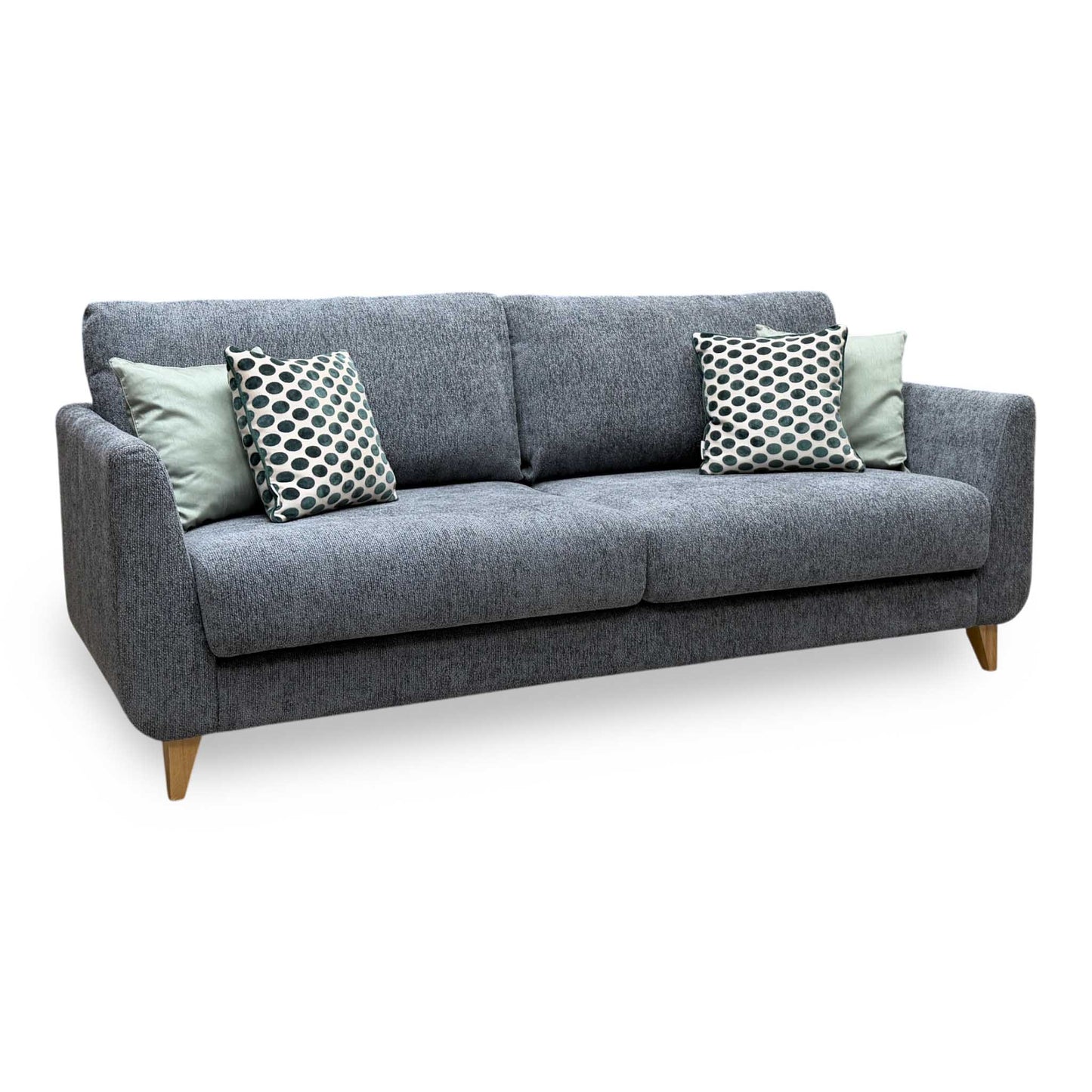 ‘Lauren’ Dark Grey Boucle Fabric Grande Sofa