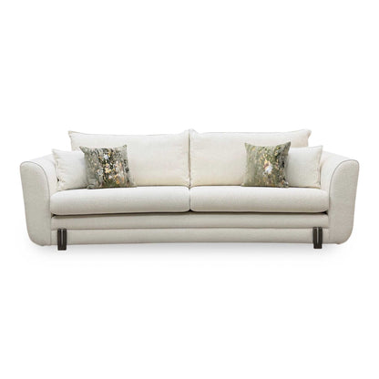 ‘Oliver’ Vanilla White Mika Boucle 4 Seater Sofa