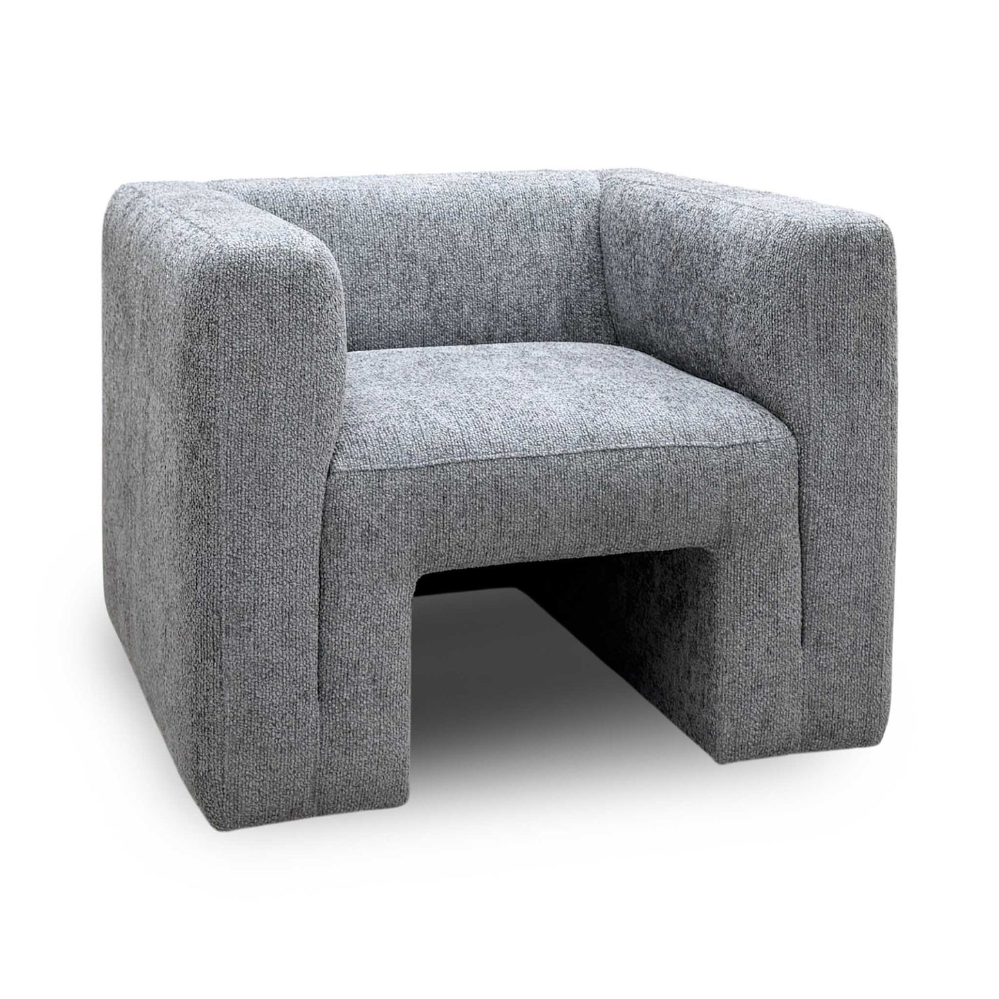 ‘Lauren’ Dark Grey Boucle Fabric Accent Chair