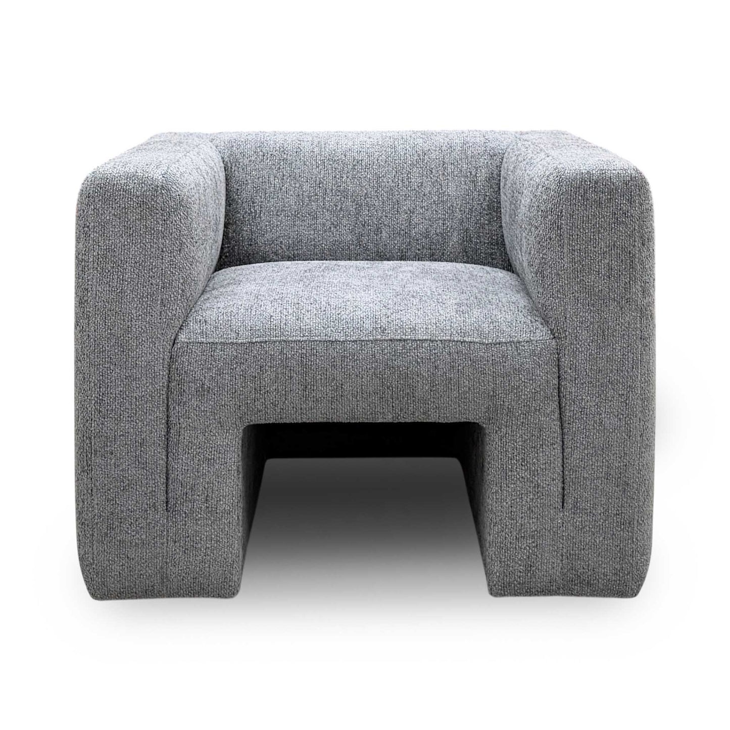‘Lauren’ Dark Grey Boucle Fabric Accent Chair