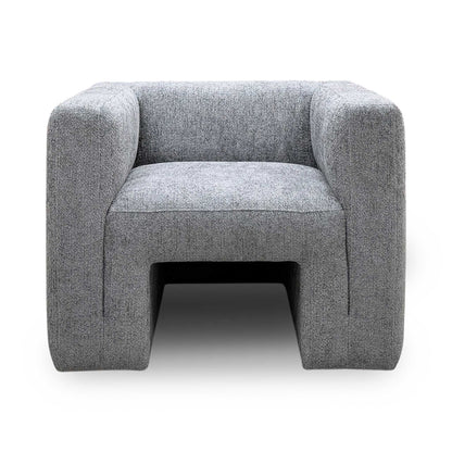 ‘Lauren’ Dark Grey Boucle Fabric Accent Chair
