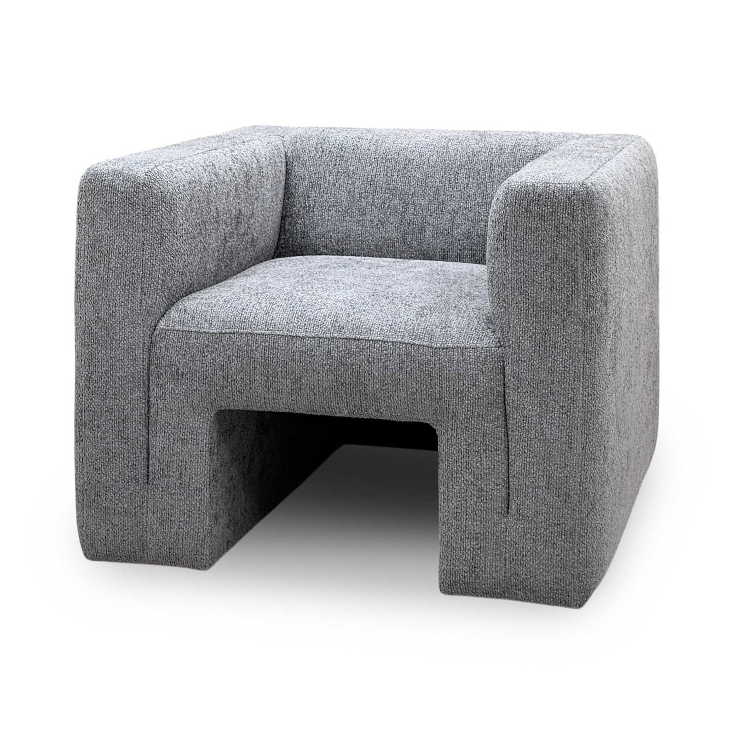 ‘Lauren’ Dark Grey Boucle Fabric Accent Chair