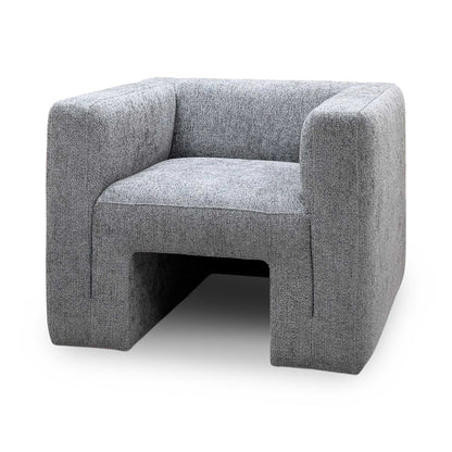 ‘Lauren’ Dark Grey Boucle Fabric Accent Chair