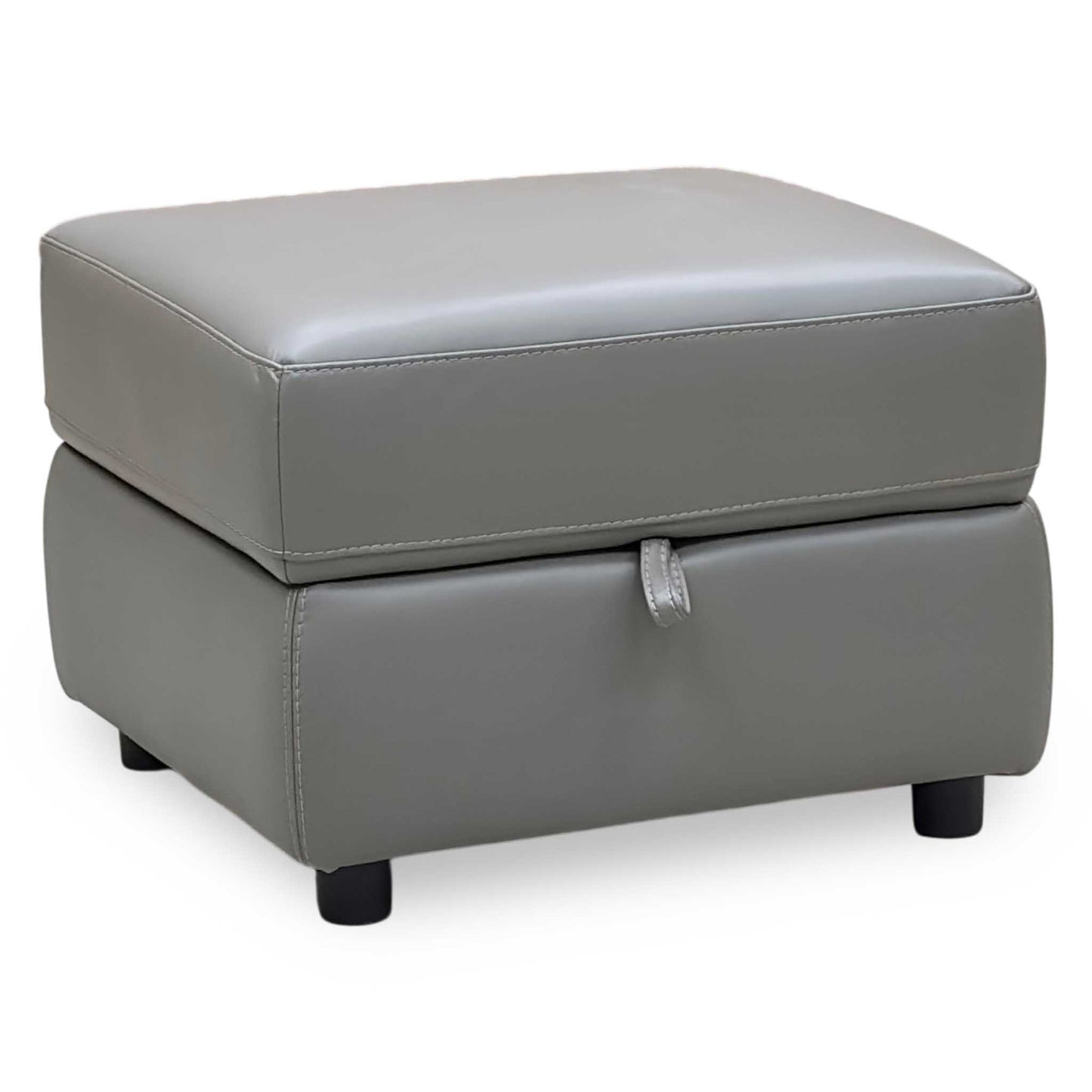 World of Leather ‘Nixon’ Bv-042e Elephant Grey Storage Footstool