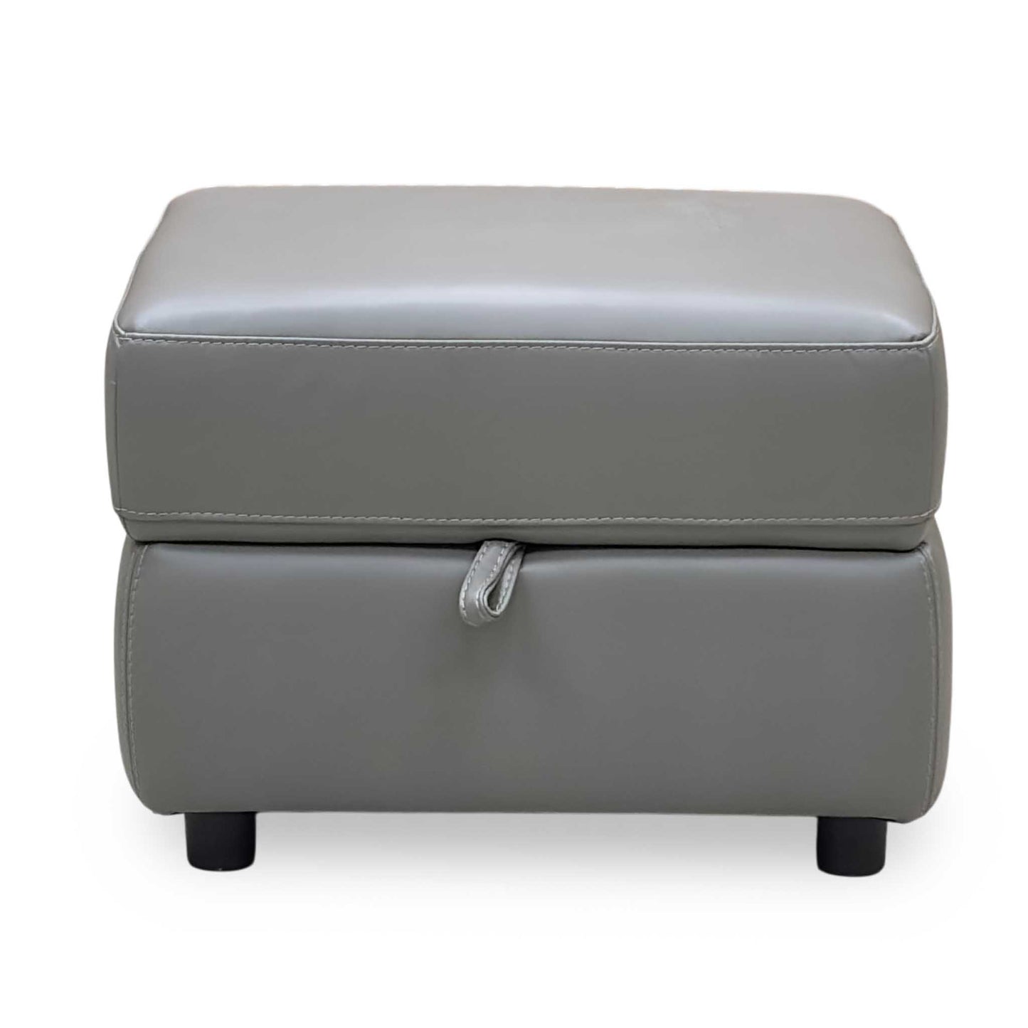 World of Leather ‘Nixon’ Bv-042e Elephant Grey Storage Footstool