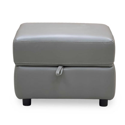 World of Leather ‘Nixon’ Bv-042e Elephant Grey Storage Footstool