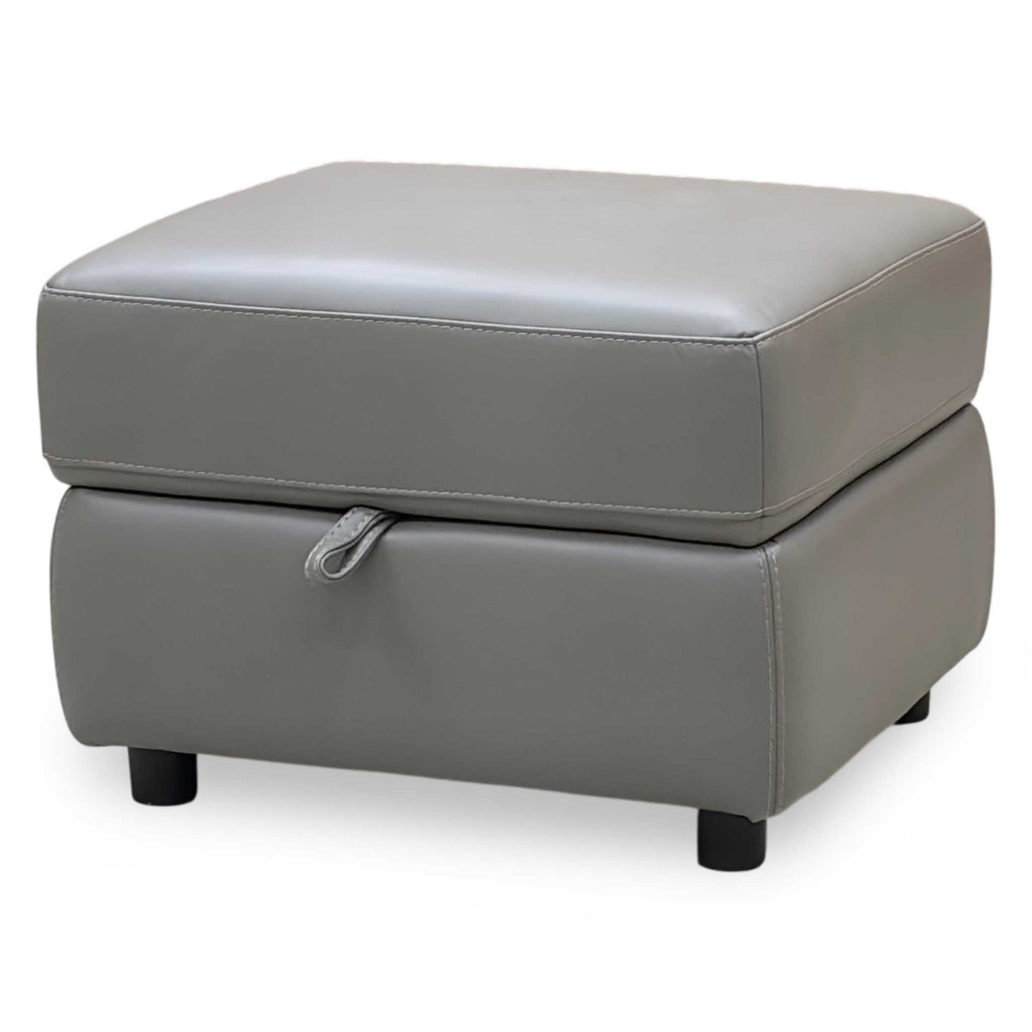 World of Leather ‘Nixon’ Bv-042e Elephant Grey Storage Footstool