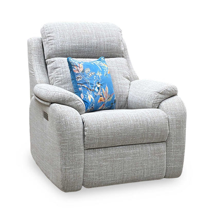 G Plan ‘Kingsbury’ B931 Beach Caramel Woven Fabric Power Recliner Chair with Power Headrest and Power Lumbar