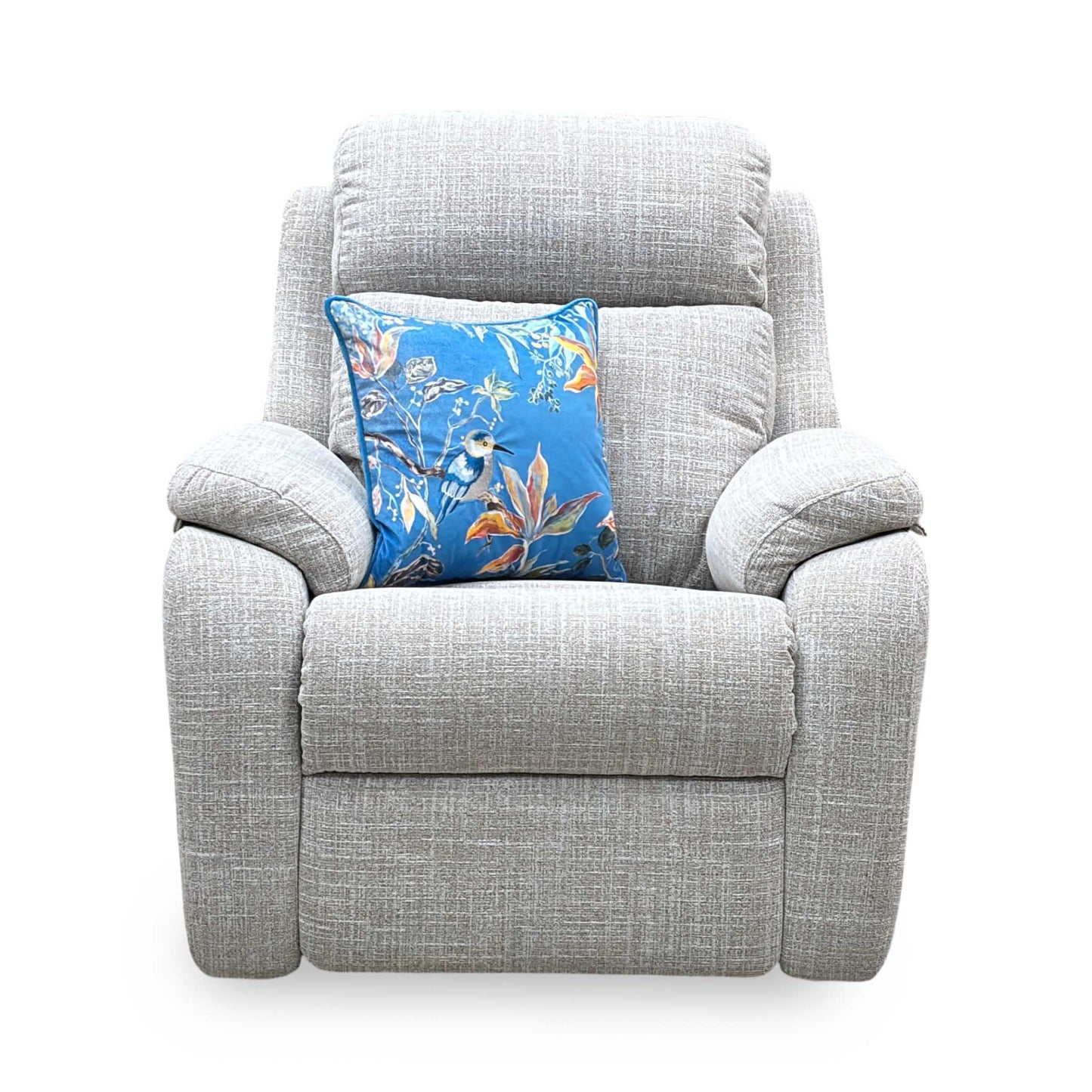 G Plan ‘Kingsbury’ B931 Beach Caramel Woven Fabric Power Recliner Chair with Power Headrest and Power Lumbar