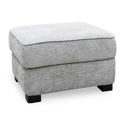 'Elora' Hopsack Mink Lt10 Woven Fabric Small Storage Footstool