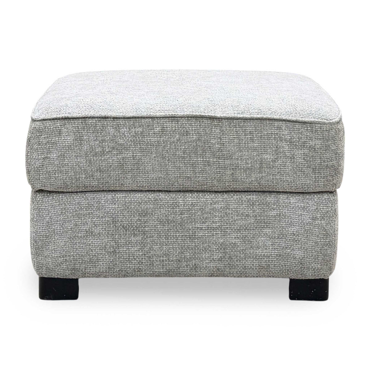 'Elora' Hopsack Mink Lt10 Woven Fabric Small Storage Footstool