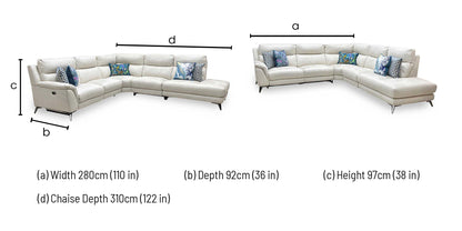 ‘Contempo’ Bfa-Ori-R11 Cream Suede Fabric Right Hand Facing Corner Chaise End Sofa + Power Recliner Armless Unit