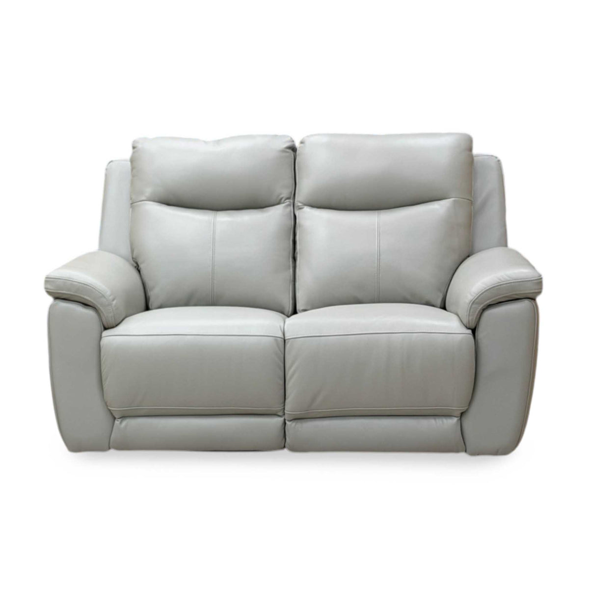 'Bobby’ Cat-80_03 Light Grey Leather 2 Seater Power Recliner Sofa – view 5