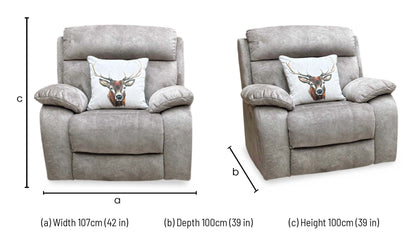 ‘Moreno’ Bfa-Bnn-R29 Mink Fabric Power Recliner Chair