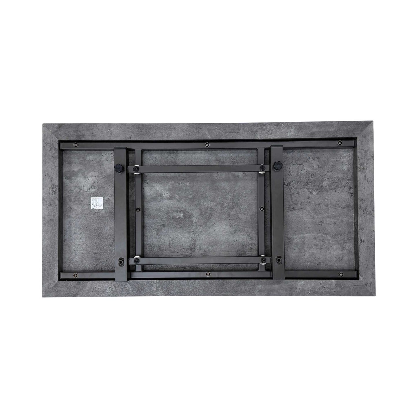 ‘Moon’ Grey Concrete 50cm Extension Leaf for X Shaped Legs Dining Table