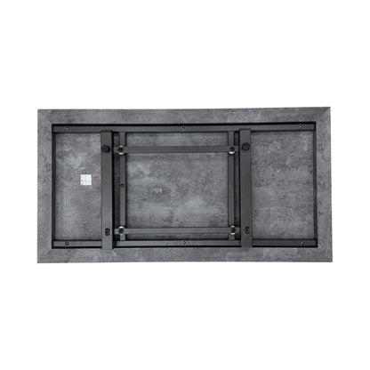 ‘Moon’ Grey Concrete 50cm Extension Leaf for X Shaped Legs Dining Table