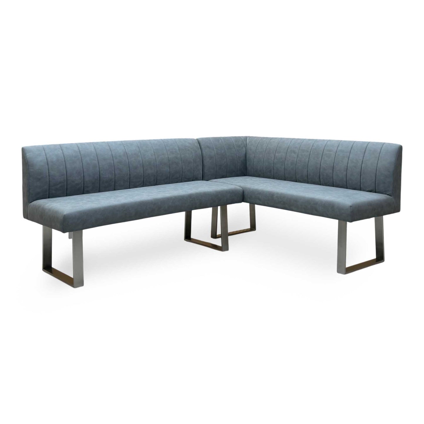 ‘Grigio’ Grey Fabric Left Hand Facing Corner Dining Bench