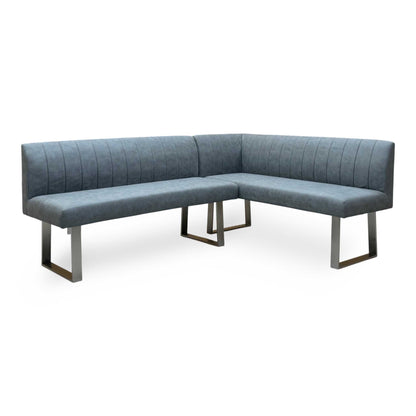 ‘Grigio’ Grey Fabric Left Hand Facing Corner Dining Bench