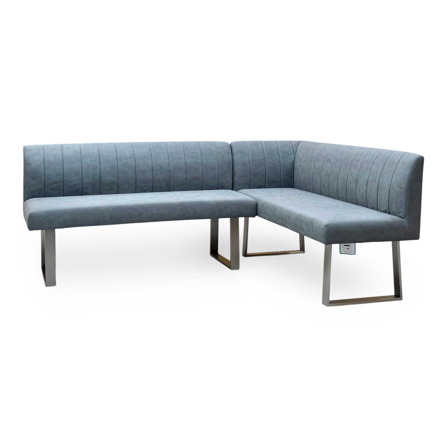 ‘Grigio’ Grey Fabric Left Hand Facing Corner Dining Bench