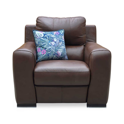 ‘Viali' Cometa Brown 2847 Leather Power Recliner Chair