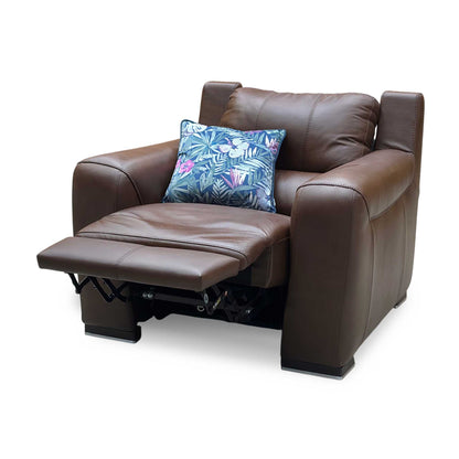 ‘Viali' Cometa Brown 2847 Leather Power Recliner Chair