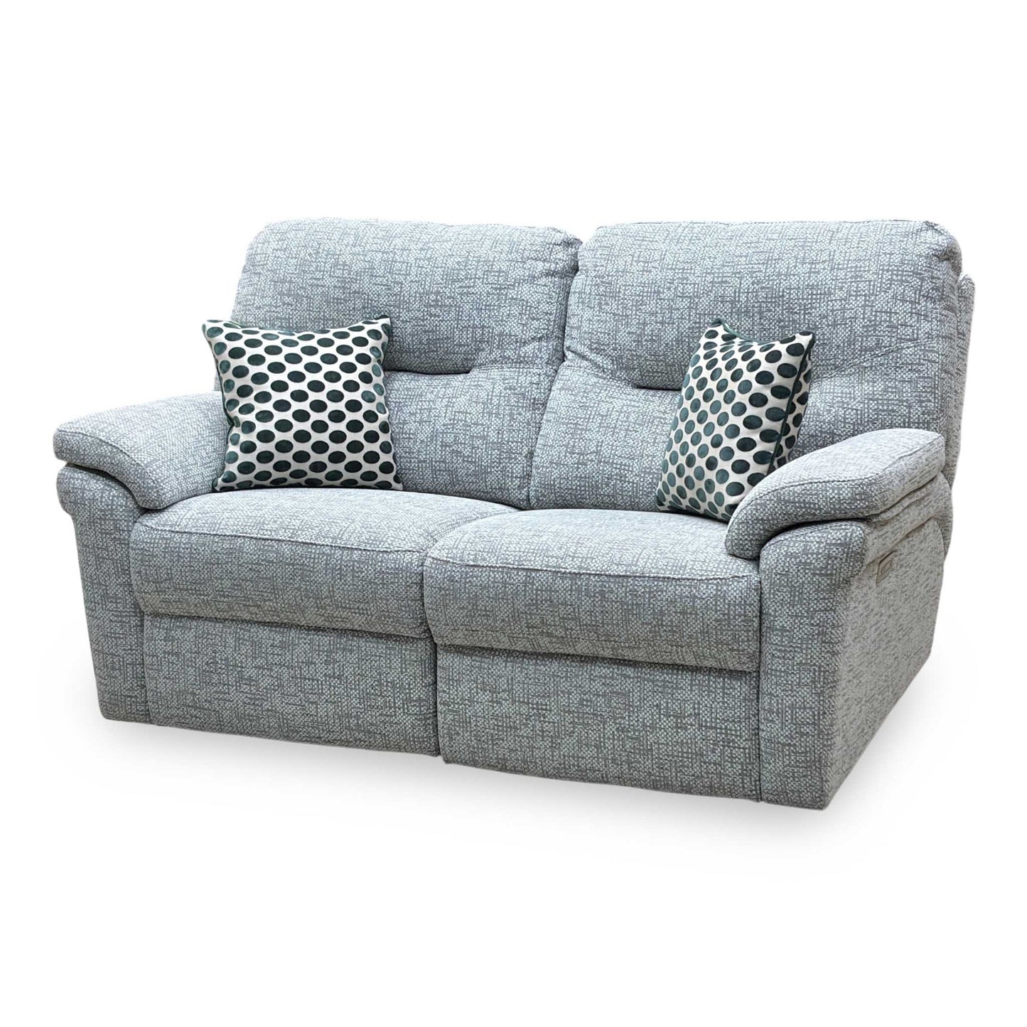 G Plan ‘Seattle’ B030 Remco Light Grey Fabric 2.5 Seater Power Recliner Sofa