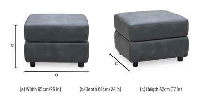 Bfa-Bey-R23 Charcoal Suede Fabric Storage Footstool