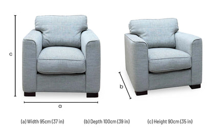 ‘Elora’ Light Grey Fabric Chair