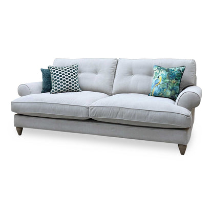The Lounge Co. ‘Bronwyn’ Bra223 Brandy Butter Grey Fabric 4 Seater Classic Back Sofa