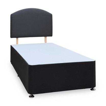 Silentnight ‘Selene’ Ebony Grey Fabric Headboard + 2 Draw Divan Base - Single