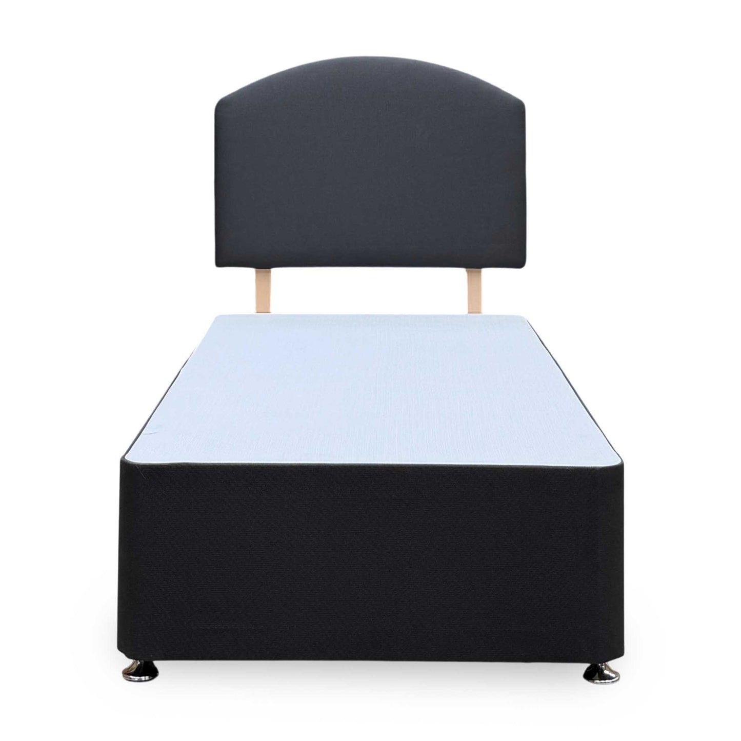 Silentnight ‘Selene’ Ebony Grey Fabric Headboard + 2 Draw Divan Base - Single