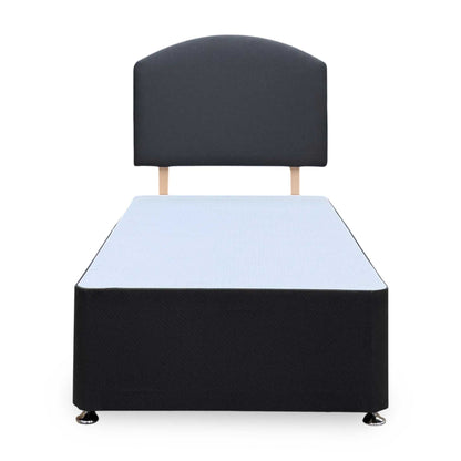 Silentnight ‘Selene’ Ebony Grey Fabric Headboard + 2 Draw Divan Base - Single