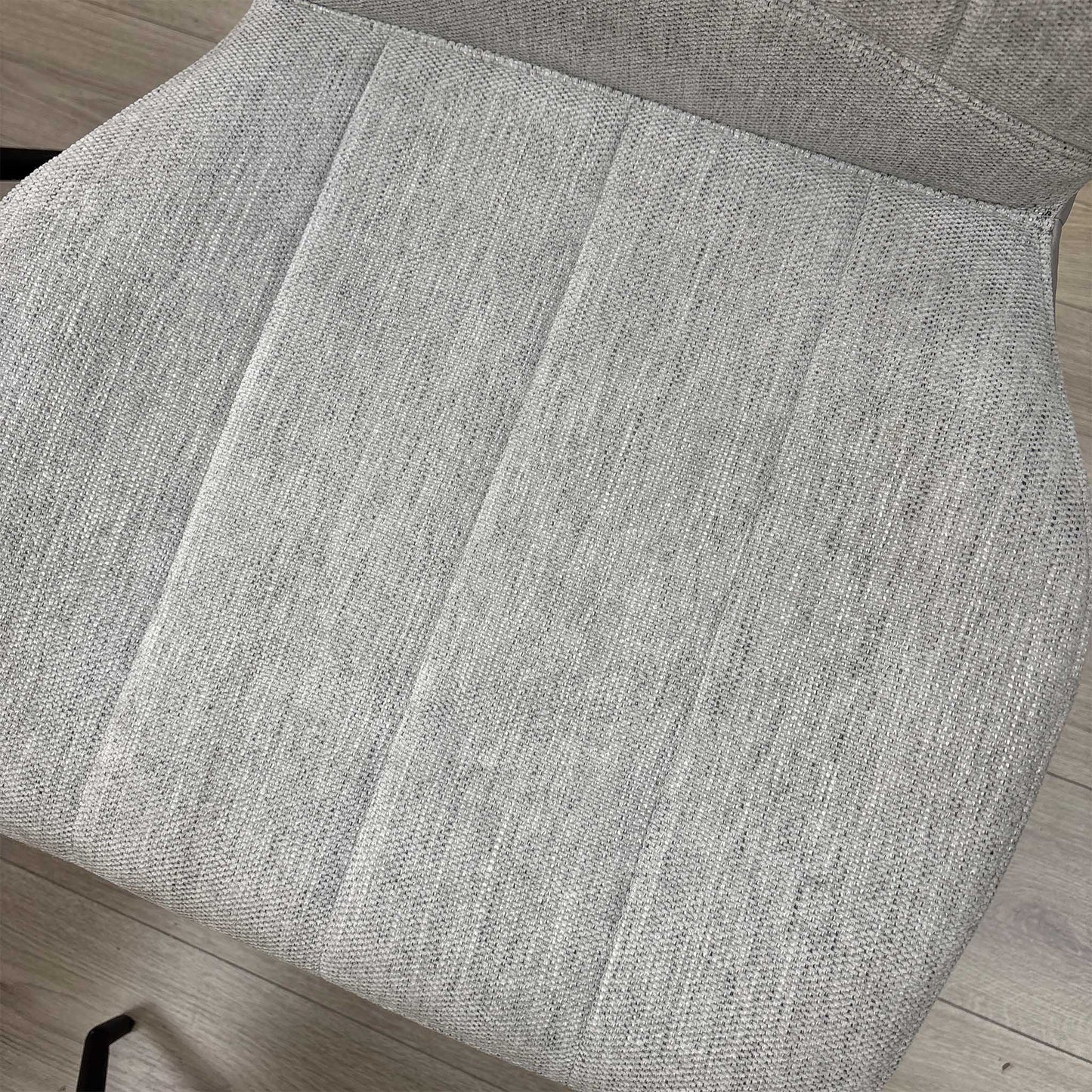 ‘Raul’ Stone Grey Fabric Set of 4 Swivel Dining Chairs