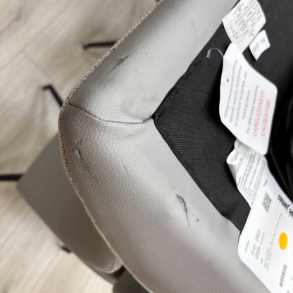 ‘Raul’ Stone Grey Fabric Set of 4 Swivel Dining Chairs