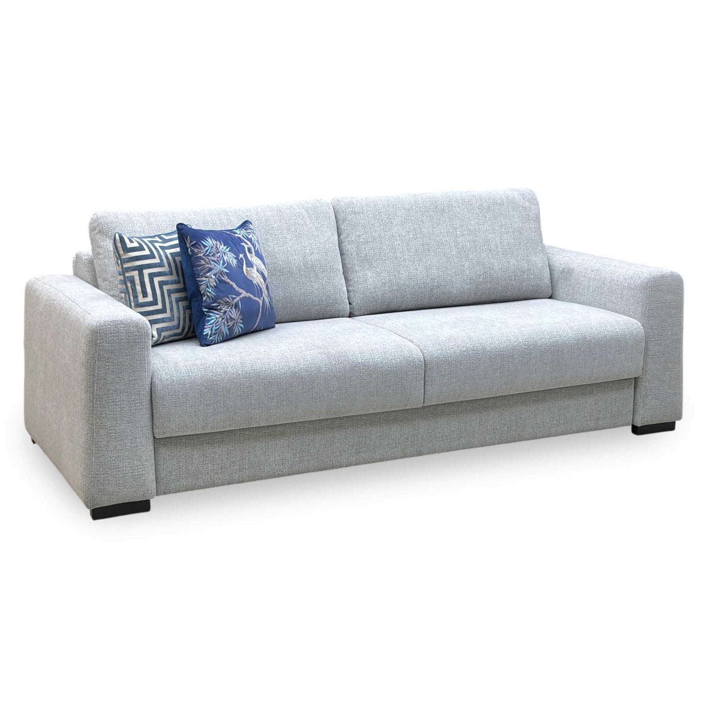 ‘Archie’ Light Grey Fabric 4 Seater Deluxe Sofa Bed
