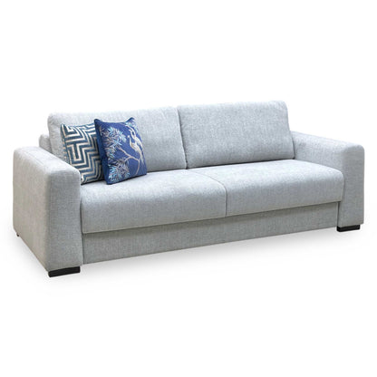 ‘Archie’ Light Grey Fabric 4 Seater Deluxe Sofa Bed